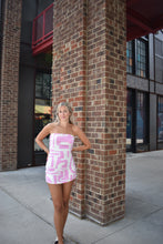 Load image into Gallery viewer, Coastal Mosaic Strapless Mini Dress