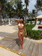 Load image into Gallery viewer, Golden Hour Textured Triangle Bikini Set
