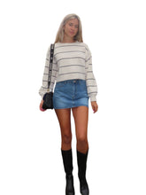 Load image into Gallery viewer, Cropped Striped Sweater