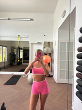Load image into Gallery viewer, Pink Performance High-Waisted Biker Shorts - Juniper
