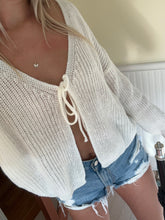 Load image into Gallery viewer, White Knit Cardigan