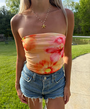 Load image into Gallery viewer, Tropical Bloom Strapless Bandeau Top