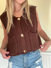 Load image into Gallery viewer, Simply Brown Sweater Vest