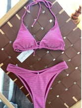 Load image into Gallery viewer, Pink Champagne Sparkle Triangle Bikini Set - Juniper