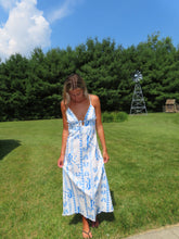 Load image into Gallery viewer, Santorini Breeze Tie-Front Maxi Dress