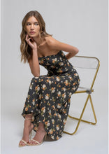 Load image into Gallery viewer, Midnight Garden Strapless Maxi Dress