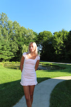 Load image into Gallery viewer, Blush Lace Trim Mini Dress - Juniper