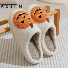 Load image into Gallery viewer, Halloween Pumpkin Slippers