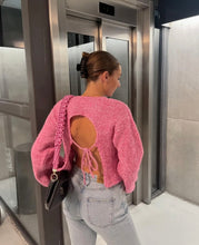 Load image into Gallery viewer, Open Back Chunky Knit Sweater