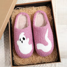 Load image into Gallery viewer, Pink Ghost Slippers