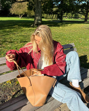 Load image into Gallery viewer, Burgundy Leather Jacket