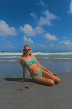 Load image into Gallery viewer, Seafoam Siren Sparkle Bandeau Bikini Set - Juniper