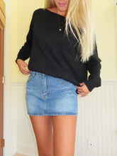 Load image into Gallery viewer, Off the shoulder Black Sweater