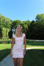 Load image into Gallery viewer, Blush Lace Trim Mini Dress - Juniper