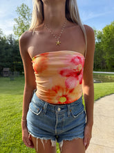 Load image into Gallery viewer, Tropical Bloom Strapless Bandeau Top