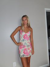 Load image into Gallery viewer, Pink Floral Mini Dress