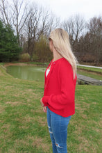 Load image into Gallery viewer, Red Button-Up Cardigan