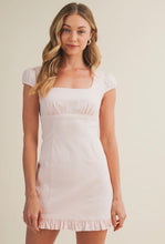 Load image into Gallery viewer, Blush Lace Trim Mini Dress - Juniper
