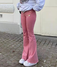 Load image into Gallery viewer, Pink Flare Jeans