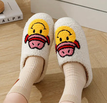Load image into Gallery viewer, COWBOY SMILEY FACE SLIPPERS