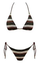 Load image into Gallery viewer, Saddleback Stripe Bikini Set - Juniper