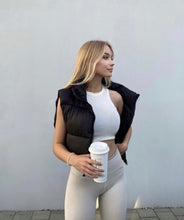 Load image into Gallery viewer, Cropped Puffer Vest - Juniper