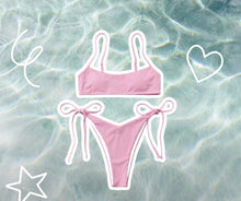 Load image into Gallery viewer, Pink/Blue Cheeky Bikini Set