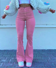 Load image into Gallery viewer, Pink Flare Jeans