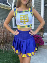 Load image into Gallery viewer, Yellow and Blue TS Cheer Uniform