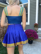 Load image into Gallery viewer, Yellow and Blue TS Cheer Uniform
