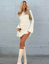 Load image into Gallery viewer, White Long Sleeve Flare Dress