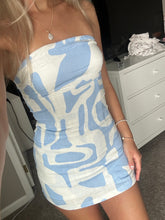 Load image into Gallery viewer, Coastal Mosaic Strapless Mini Dress - Juniper