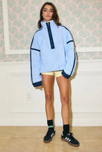 Load image into Gallery viewer, Blue skies half-zip sherpa pullover