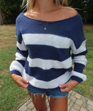 Load image into Gallery viewer, Coastal Off The Shoulder Sweater - Juniper