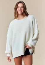 Load image into Gallery viewer, Cozy cloud oversized knit sweater – ivory - sweater