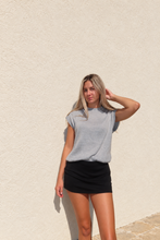 Load image into Gallery viewer, Everyday muse gray cap sleeve knit sweater top