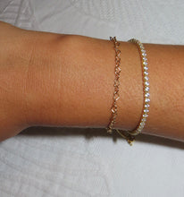 Load image into Gallery viewer, Gold plated gemstone bracelet - jewelry