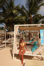 Load image into Gallery viewer, Golden Hour Textured Triangle Bikini Set - Juniper