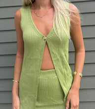 Load image into Gallery viewer, Green knit two-piece set - set