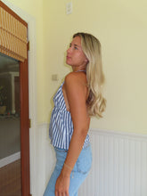 Load image into Gallery viewer, Grey tie in front tank top - top