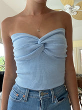 Load image into Gallery viewer, Blue Twisted knit Top - Juniper