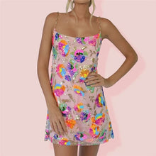 Load image into Gallery viewer, Taylor Sequin Floral Dress - Juniper