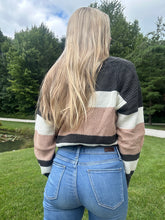 Load image into Gallery viewer, V Neck Striped Sweater
