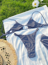 Load image into Gallery viewer, Checkered Black and White Bikini - Juniper