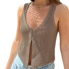Load image into Gallery viewer, Knitted open front top - top