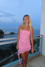 Load image into Gallery viewer, Pink Strapless Ruffle Dress - Juniper