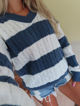 Load image into Gallery viewer, Striped Oversized Sweater - Juniper
