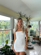 Load image into Gallery viewer, White Lace Floral Mini Dress - Juniper