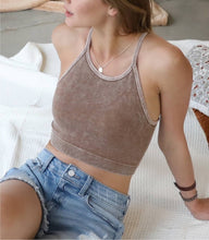 Load image into Gallery viewer, Washed Ribbed Seamless Cami Top - Juniper