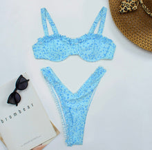 Load image into Gallery viewer, Blue Floral Bikini - Juniper